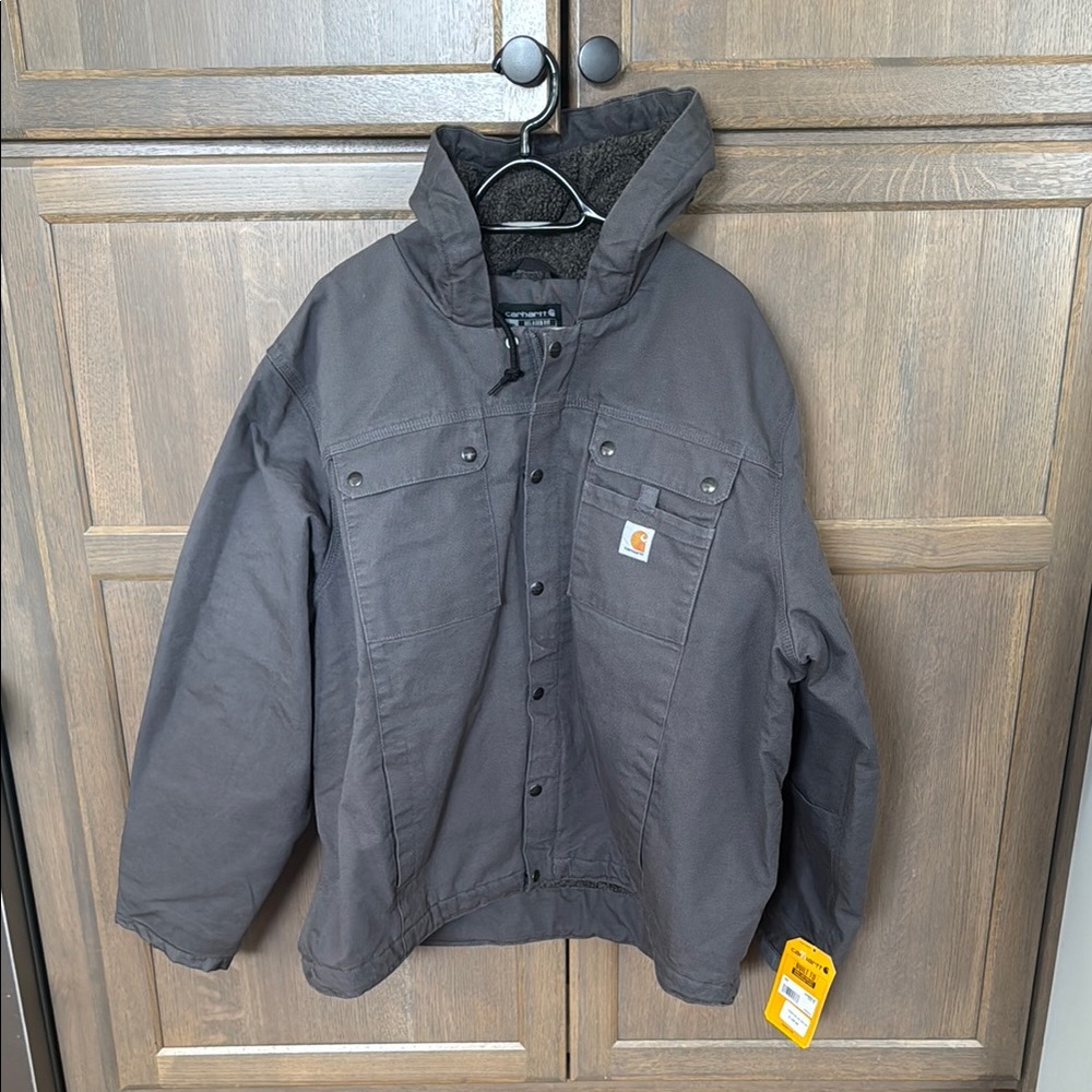 Carhartt -Men's Relaxed Fit Washed Duck Sherpa-Lined Utility Jacket